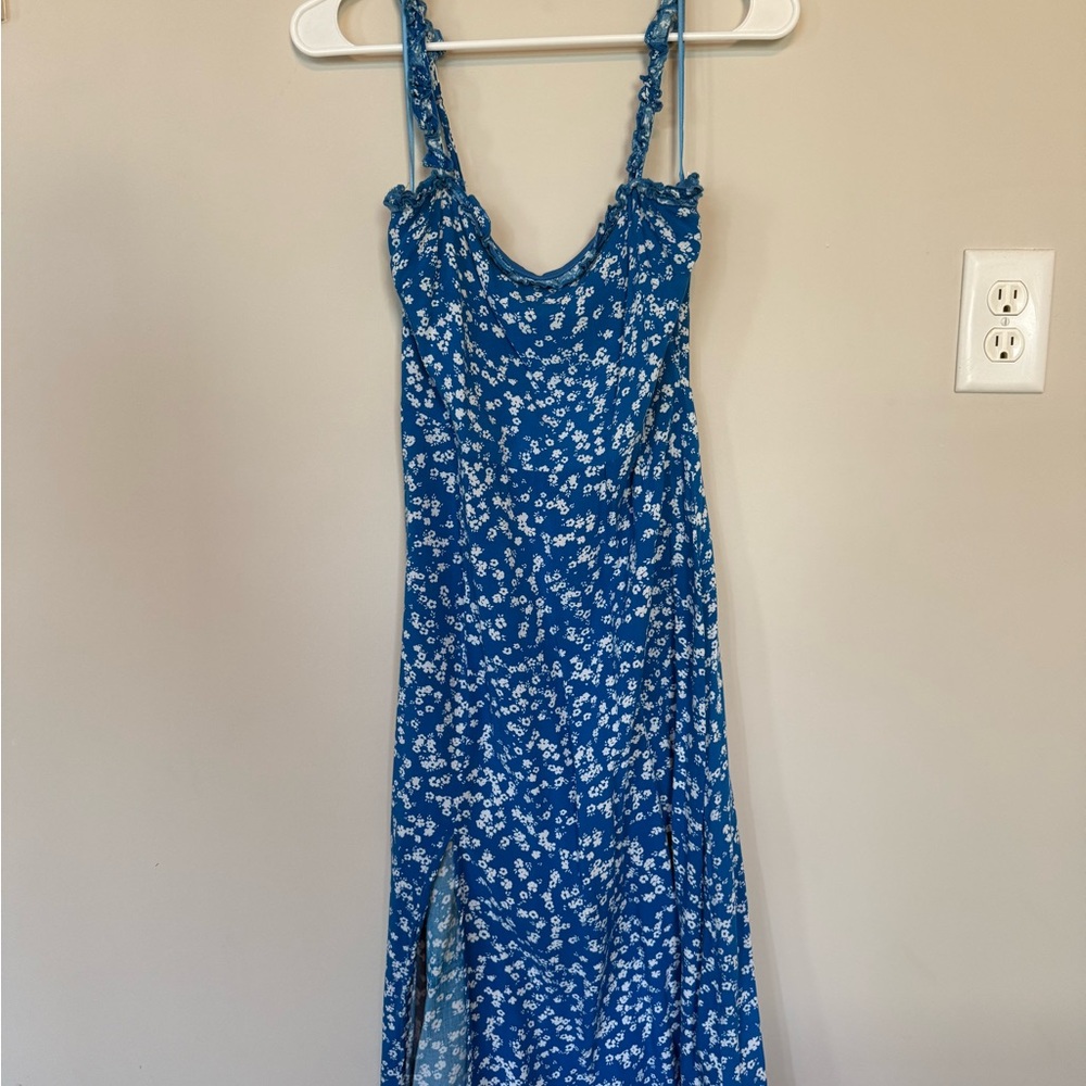 Blue Floral Maxi Dress